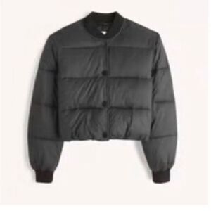 Abercrombie & Fitch Black Puff Bomber Jacket